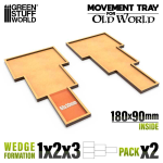 Green Stuff World Movement Tray Wedge Formation 180x90mm (2pz)