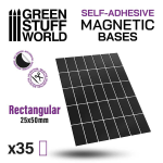 Green Stuff World Magnetic Self-Adhesive Squares 25x50mm (35pz)