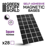 Green Stuff World Magnetic Self-Adhesive Squares 40x40mm (28pz)