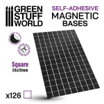 Green Stuff World Magnetic Self-Adhesive Squares 20x20mm (126pz)